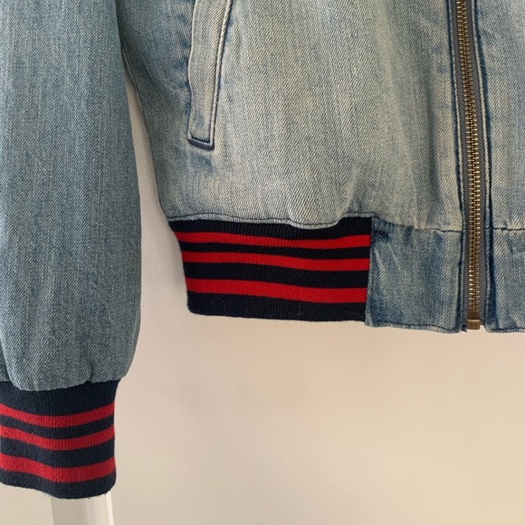 American Eagle Jean Bomber Jacket - Picture 2 of 5